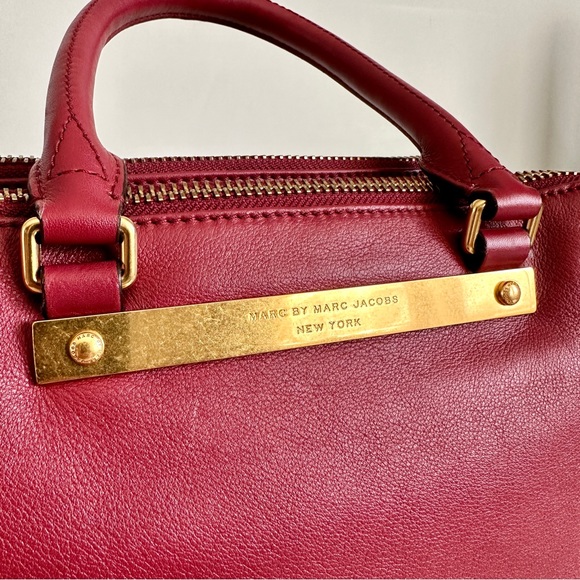 Marc by Marc Jacobs Top Handle Red Leather Satchel - Picture 6 of 9